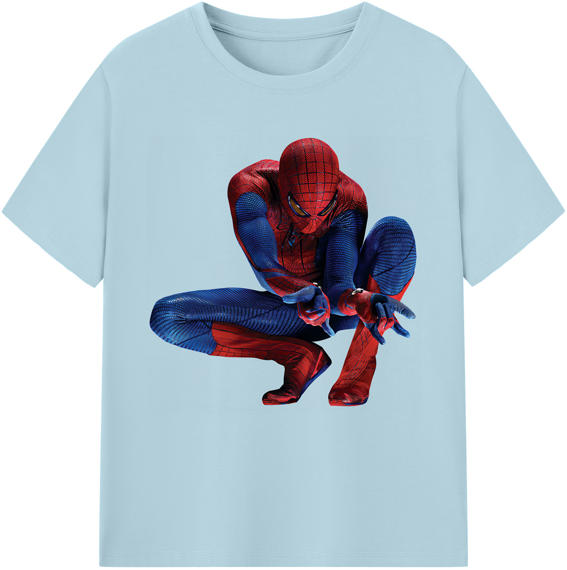 （画像用） Spider Man スパイダーマン 綿100％半袖Tシャツ（フロントプリント）
